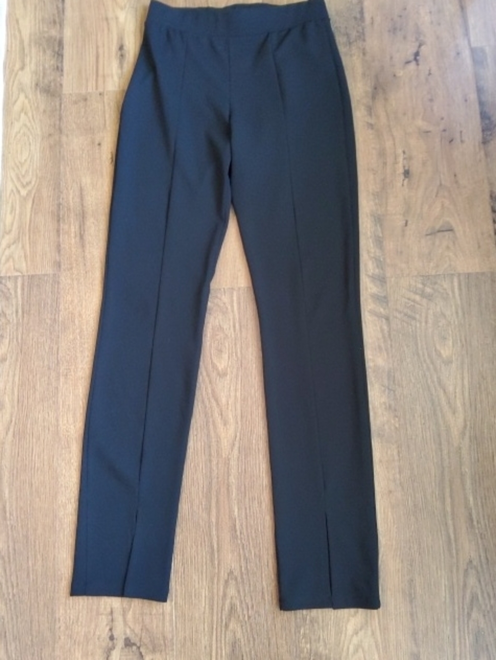 Jeff Gallano Paris Black Straight-Leg Trousers Eu Size 3 Mediun